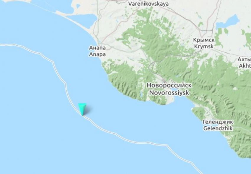 Землетрясение произошло в море под Новороссийском 