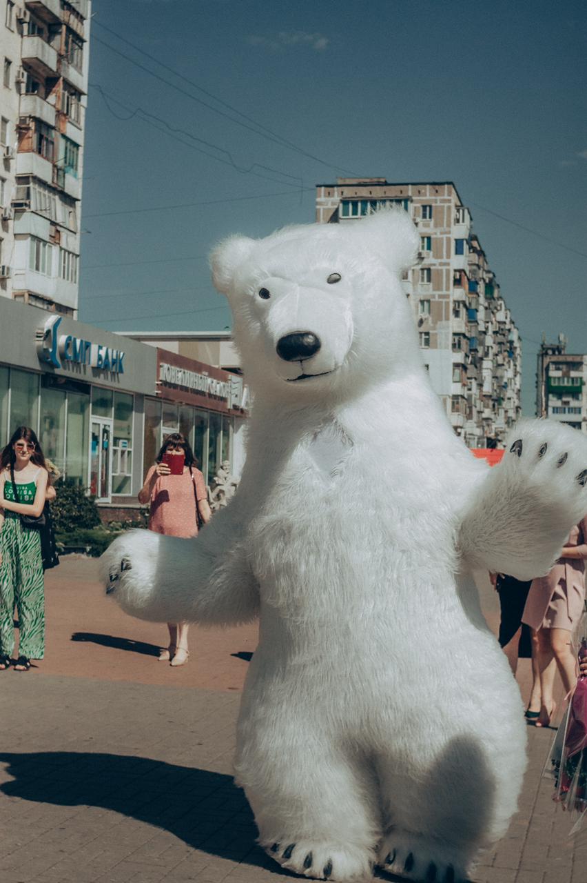 Ростовая кукла Белый Медведь Умка на праздник и на торжественное событие.