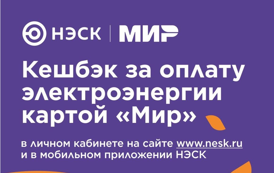 Акция «Кешбэк за оплату электроэнергии картой «Мир»